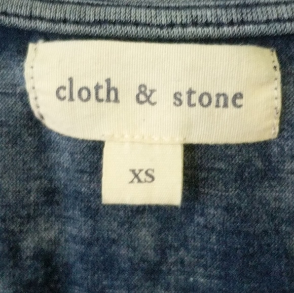 Anthropologie Cloth & Stone Blue Crop Top Size XS - Picture 6 of 6